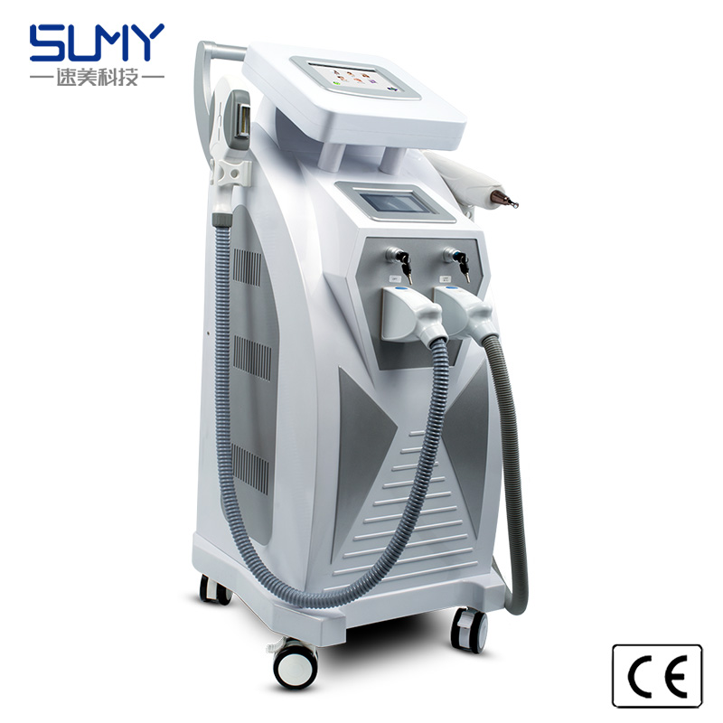 4 in 1 opt shr hair removal skin rejuvenation rf nd yag laser tattoo removal machine